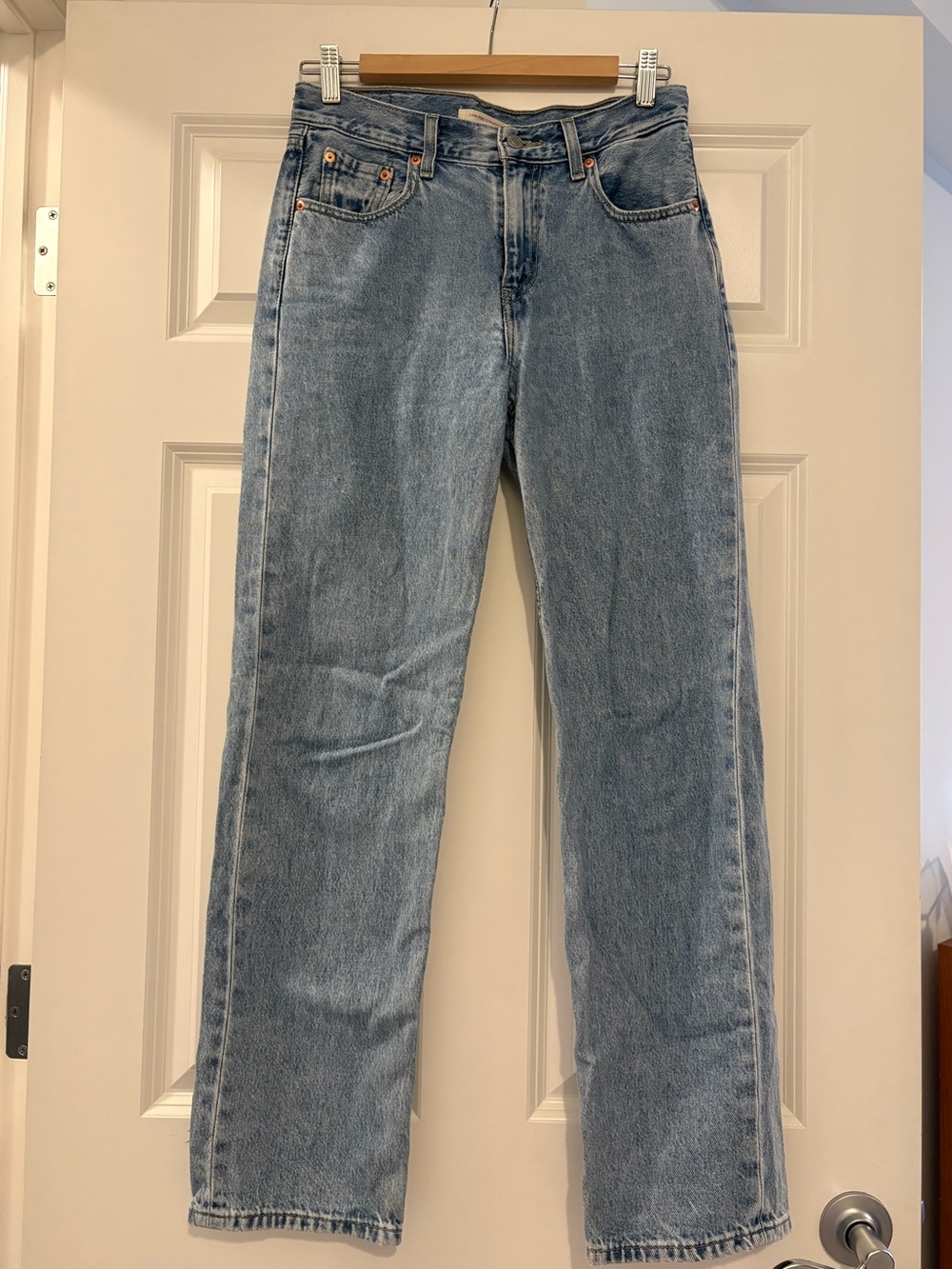 Levi's Women's Straight-Leg Jeans in Light Blue Denim